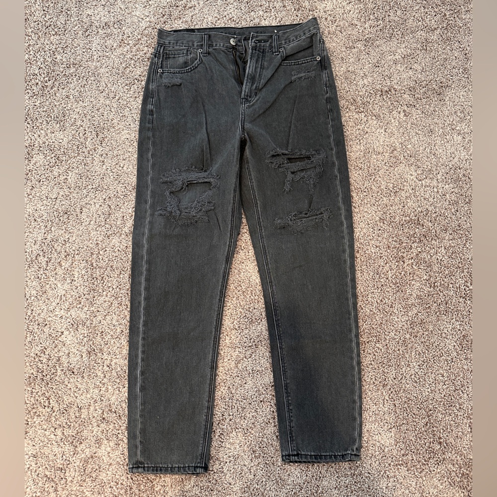 American Eagle Black Distressed Jeans Size 4